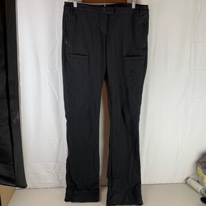 Cowgirl Tuff Co Work Pants Women Medium Long Black Fleece Lined Technical 34x37